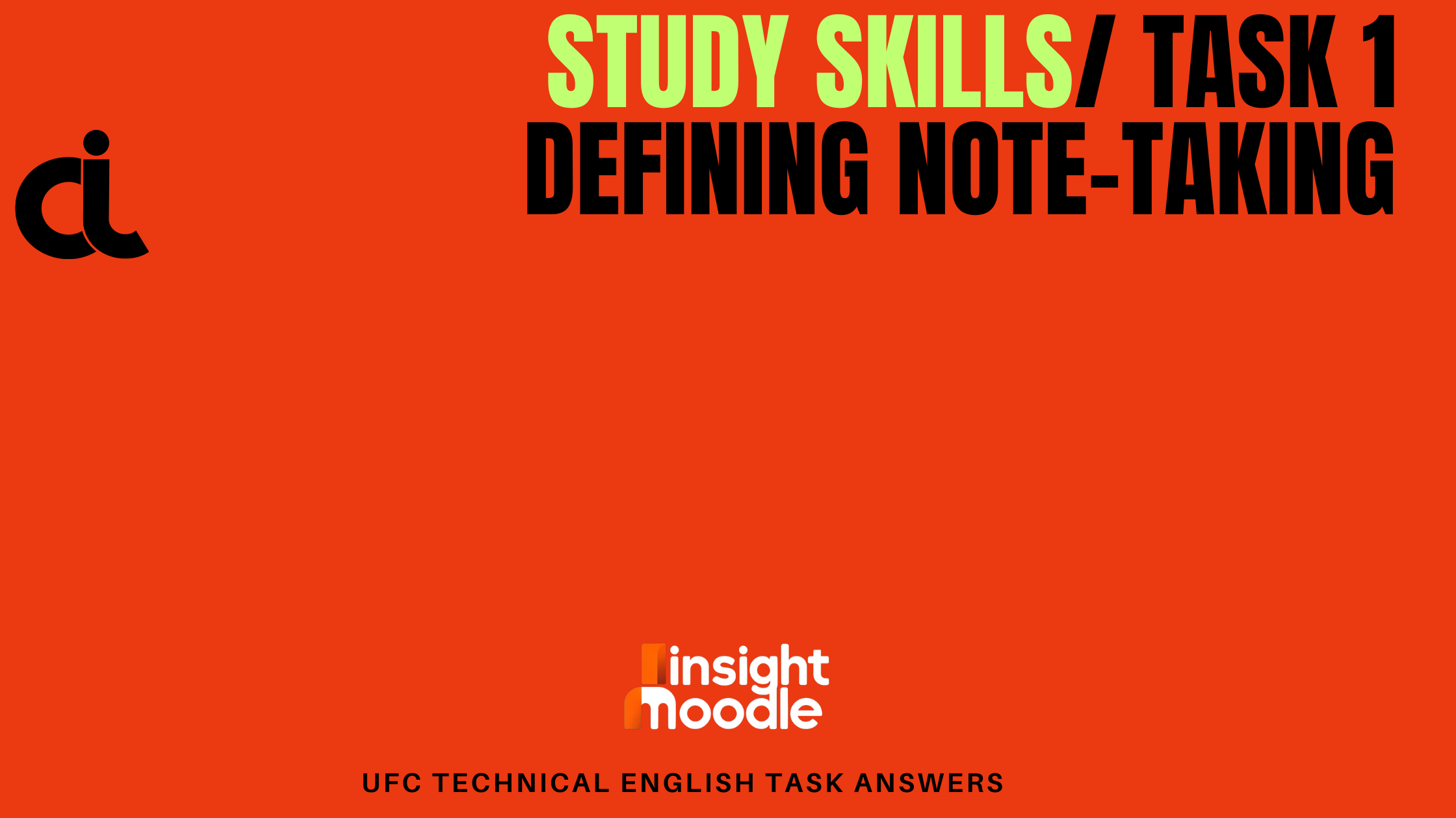 study skills/ task 1 Defining Note-taking