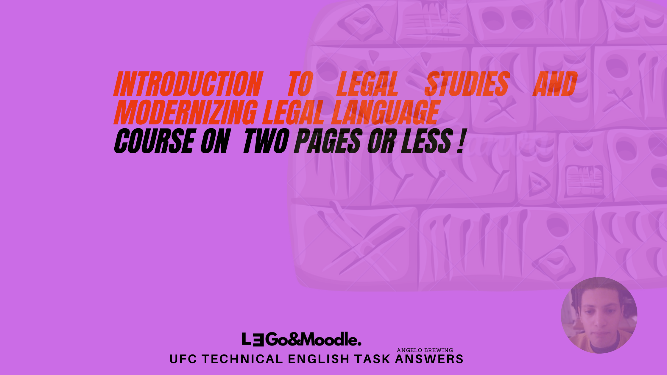 Introduction to Legal Studies and Modernizing Legal Language